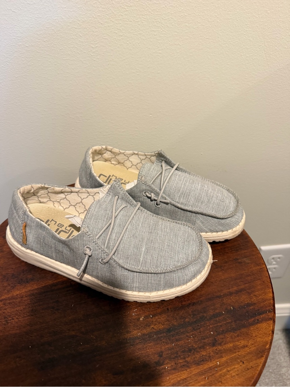 Hey Dude Wendy - Linen Grey slip on